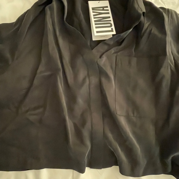 NWT Lunya Washable Silk High Rise Pant Set . Black. Medium - Picture 8 of 11